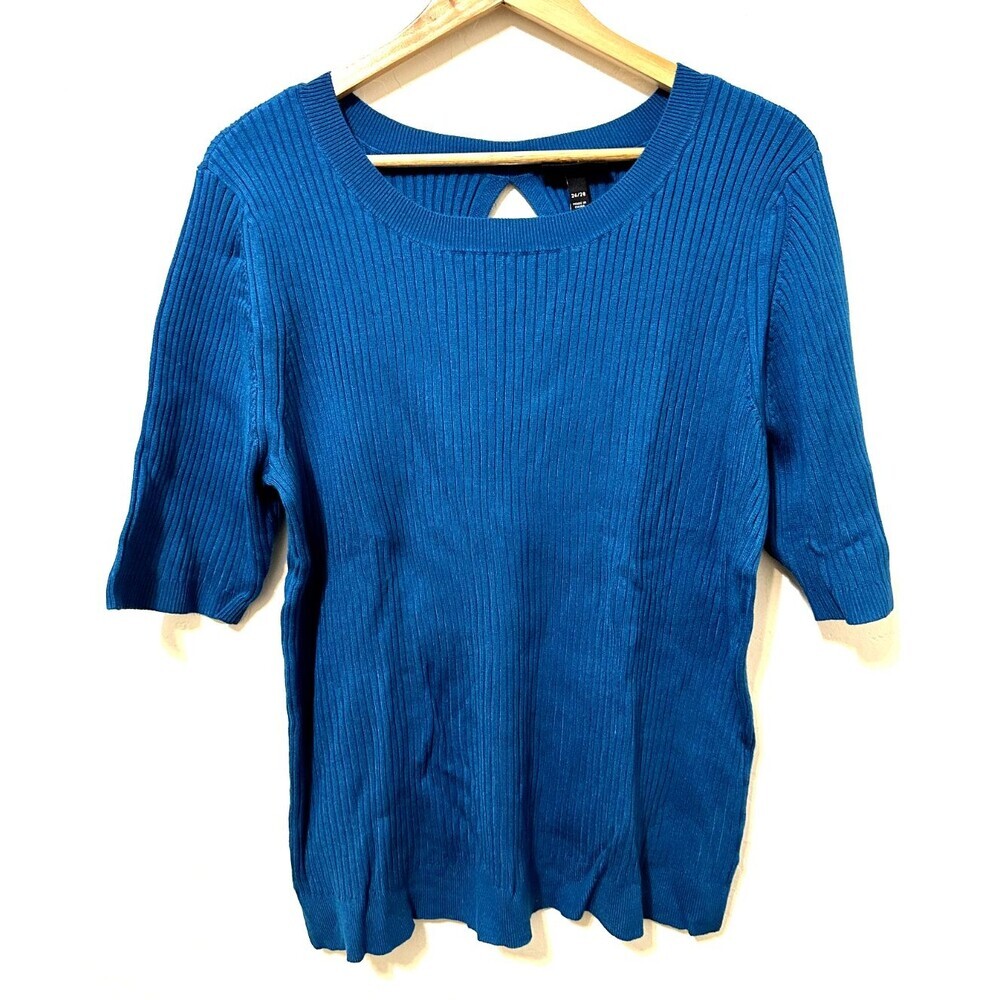 Lane Bryant Womans Knit Top Size 26/28 Minimal Career Office‎ Work Travel